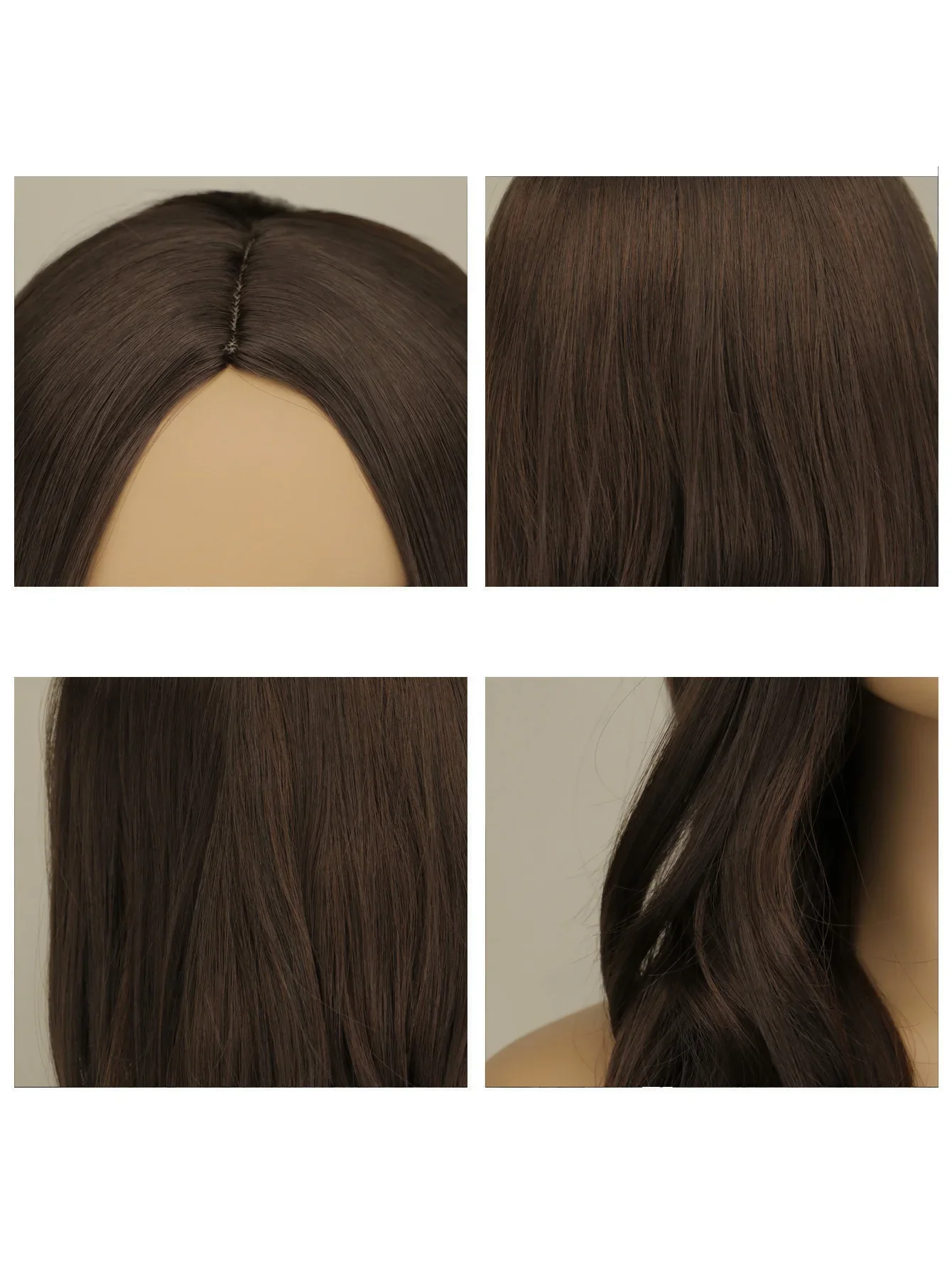 شعر مستعار طويل أسود مموج للنساء ذو مظهر طبيعي وألياف صناعية مقاومة للحرارة ومجعد أشقر فاتح للاستخدام اليومي #6