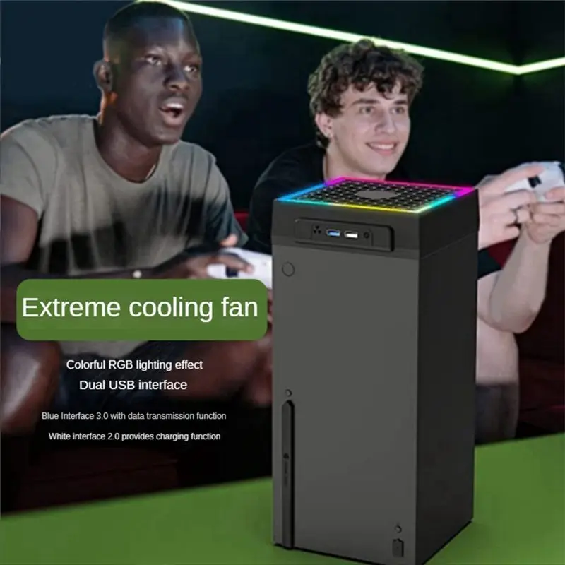 

(BAAY) Game Console Cooling Fan Stand for Xboxseriesx Series Accessories Top Dust Proof Cover Host Heat Dissipation Dock