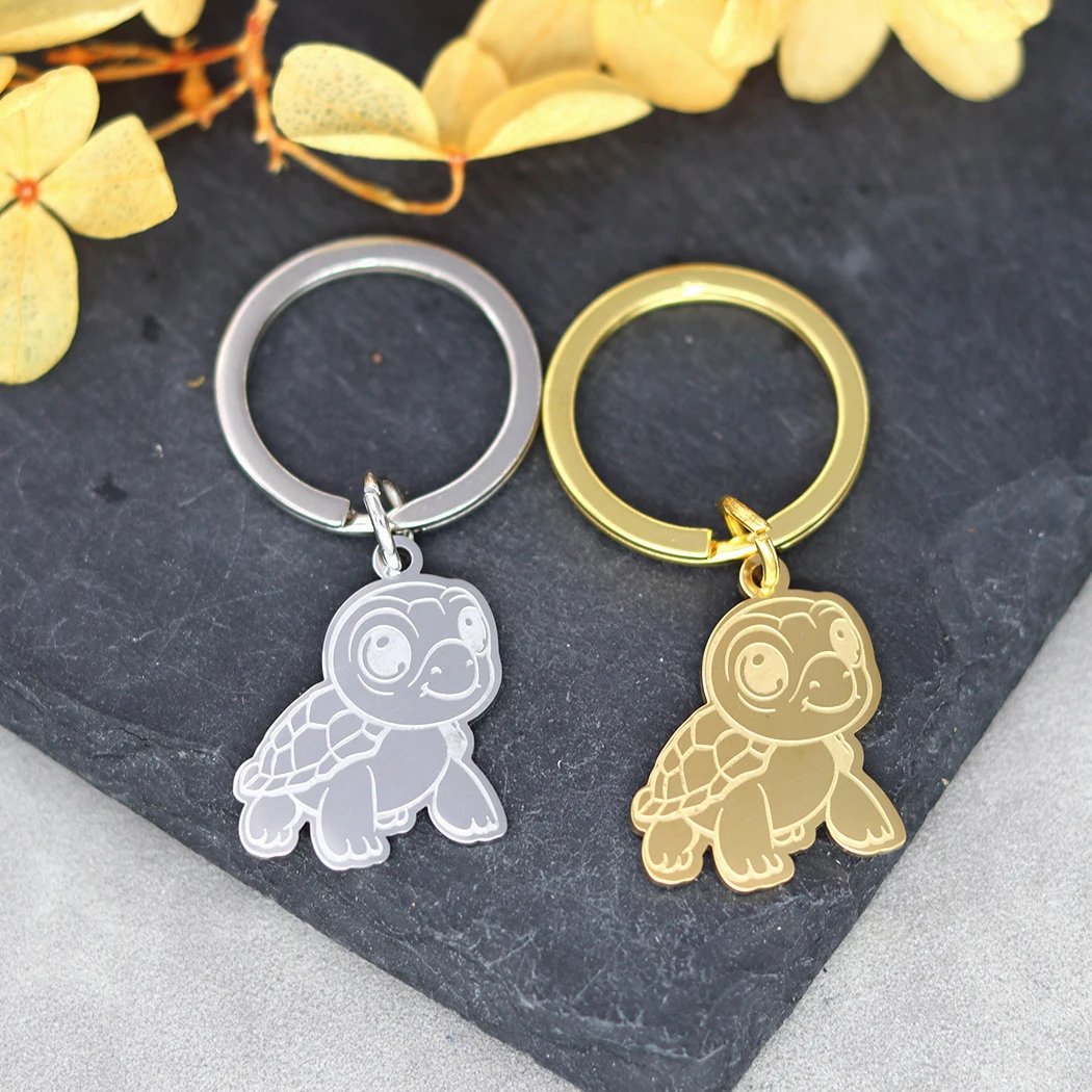 Porte-clés tortue animale en acier inoxydable pour femme, bijoux océan, joli porte-clés, cadeau d'anniversaire, mode Porte-clés tortue animale en acier inoxydable pour femme, bijoux océan, joli porte-clés, cadeau d'anniversaire, mode