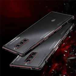 Red Magic 8s Pro Case, Red Magic 8 Pro 8s Pro+ Aluminum metal bumper Frame Slim Cover Case with Camera protective film