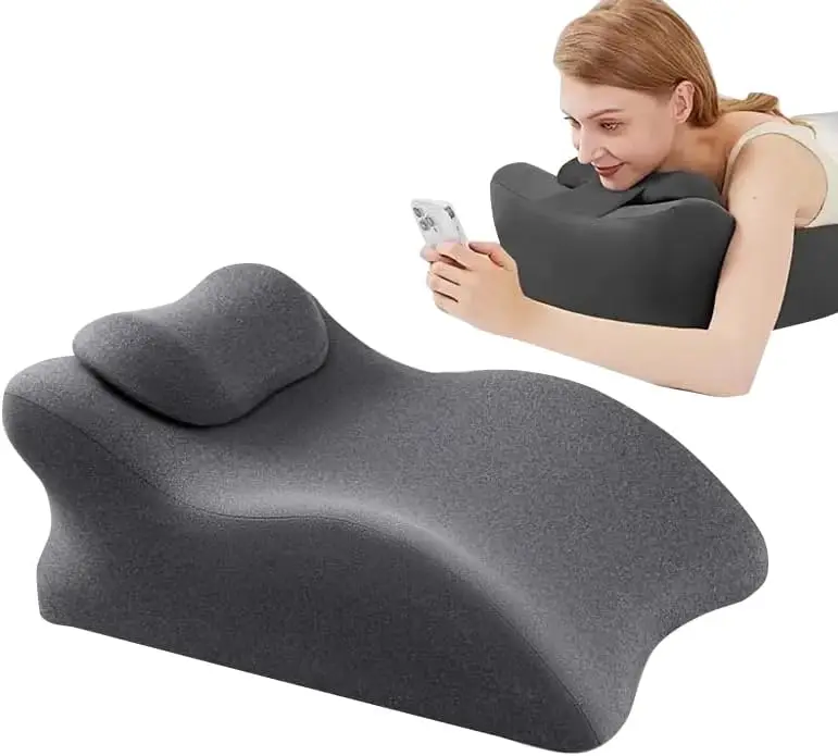 

Bed Multifunctional Ergonomic Wedge Pillow with New Prone PositionforReading Unique CurvedDesign Memory Foam Luxury Bedding Set.
