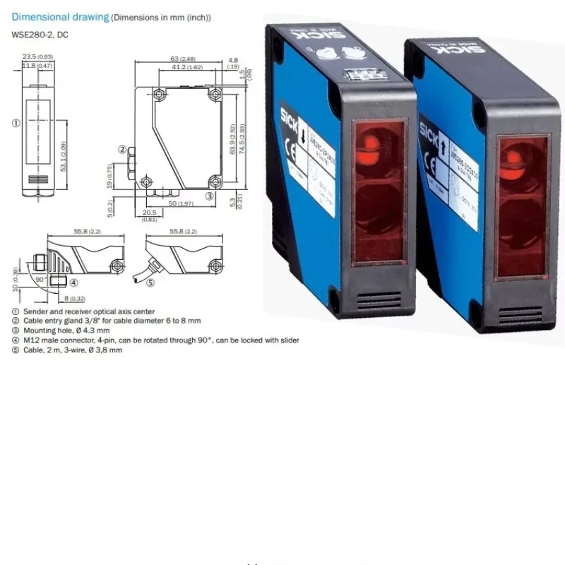 SICK Photoelectric sensor 6044745 WSE280-2P2431 Godd selling