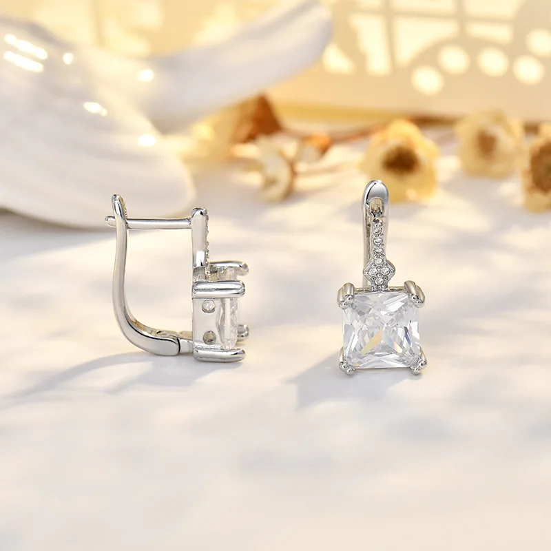 Neue Ohrringe aus 925er-Sterlingsilber, Moissanit für Damen, exquisiter Luxus-Hochzeits-Verlobungsschmuck, modische Geschenke, hohe Qualität – Detail 5
