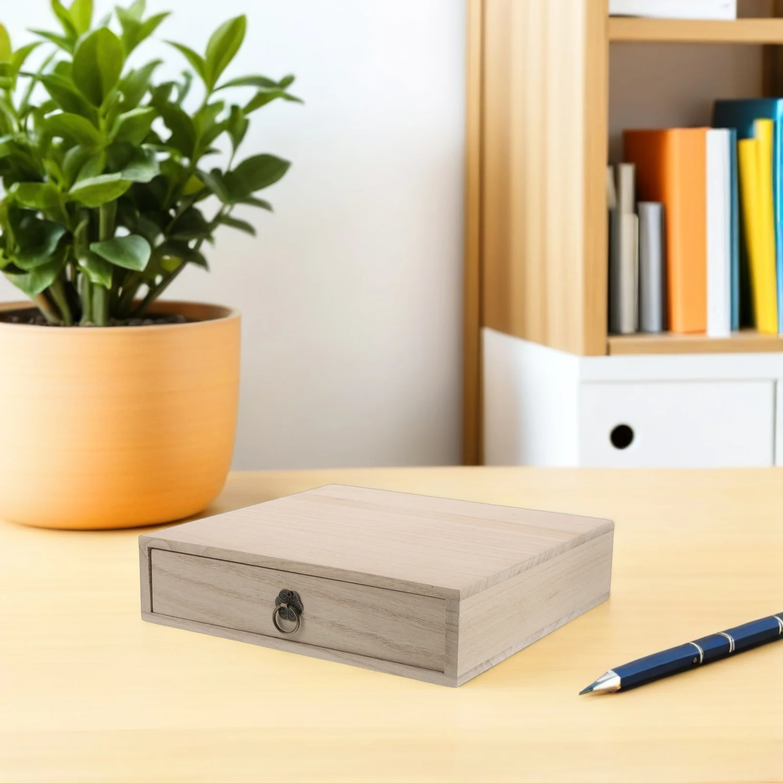 

Wooden Desktop Vintage Style Drawer Storage Box Desk Organizer for Office Stationery Storage Solid Wood Box Wooden Desk Drawers