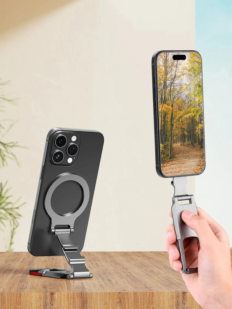 Magnetyczny uchwyt na telefon Flymile do iPhone 18 Pro Max, 17, 16, 15, z karabińczykiem, do montażu w samochodzie, na biurko, z uchwytem Vlgo i funkcją MagSafe. — zdjęcie produktu 7