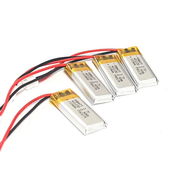 401230 3.7V 110mAh Rechargeable Polymer Li-po Battery for Bluetooth Speaker Headphones Desk Lamp Wireless Mouse Tablet Massager