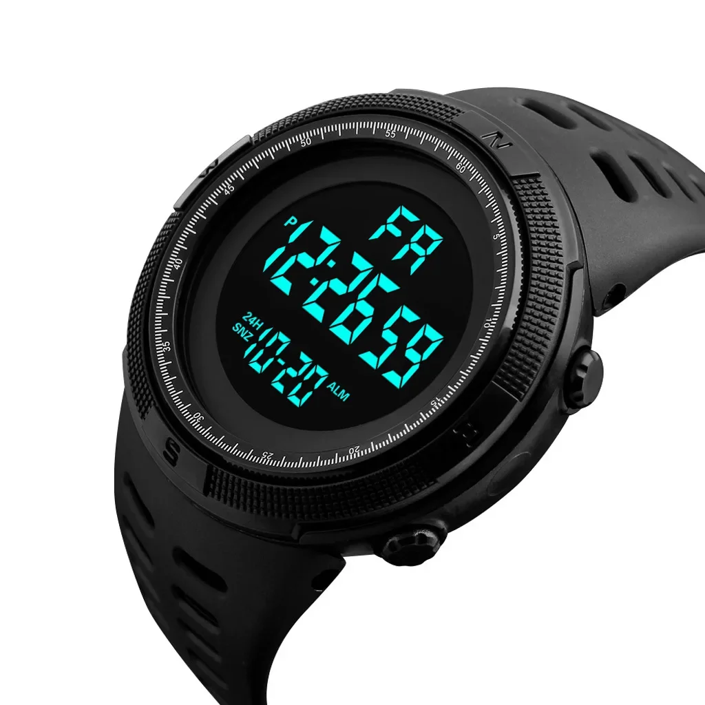 YIKAZE Y01 Militair heren sporthorloge Multifunctioneel digitaal herenhorloge Waterdichte klok Student elektronisch horloge voor de mens