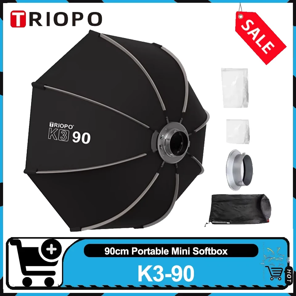 triopo-k3-series-k3-90-folding-octagon-softbox-quickly-faster-installatiion-softbox-for-photography-studio-outdoor-shooting