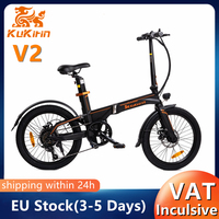 EU Stock Original KuKirin V2 Electric Bike 36V 7.5Ah Battery 250W Motor 25km/h Max Speed 20 Inch Tires Dual Disc Brake Bicycle