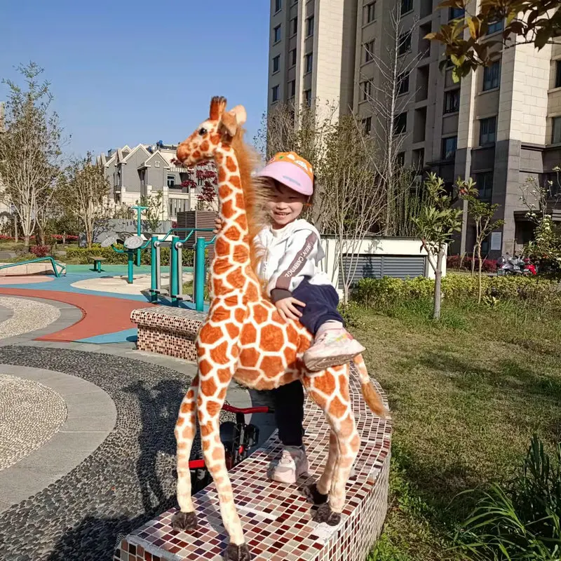 

35-140cm Giant Size Doll Giraffe Plush Toy Cute Stuffed Big Deer Dolls Soft Animal Pillow Cushion Birthday Pesent Kids Baby