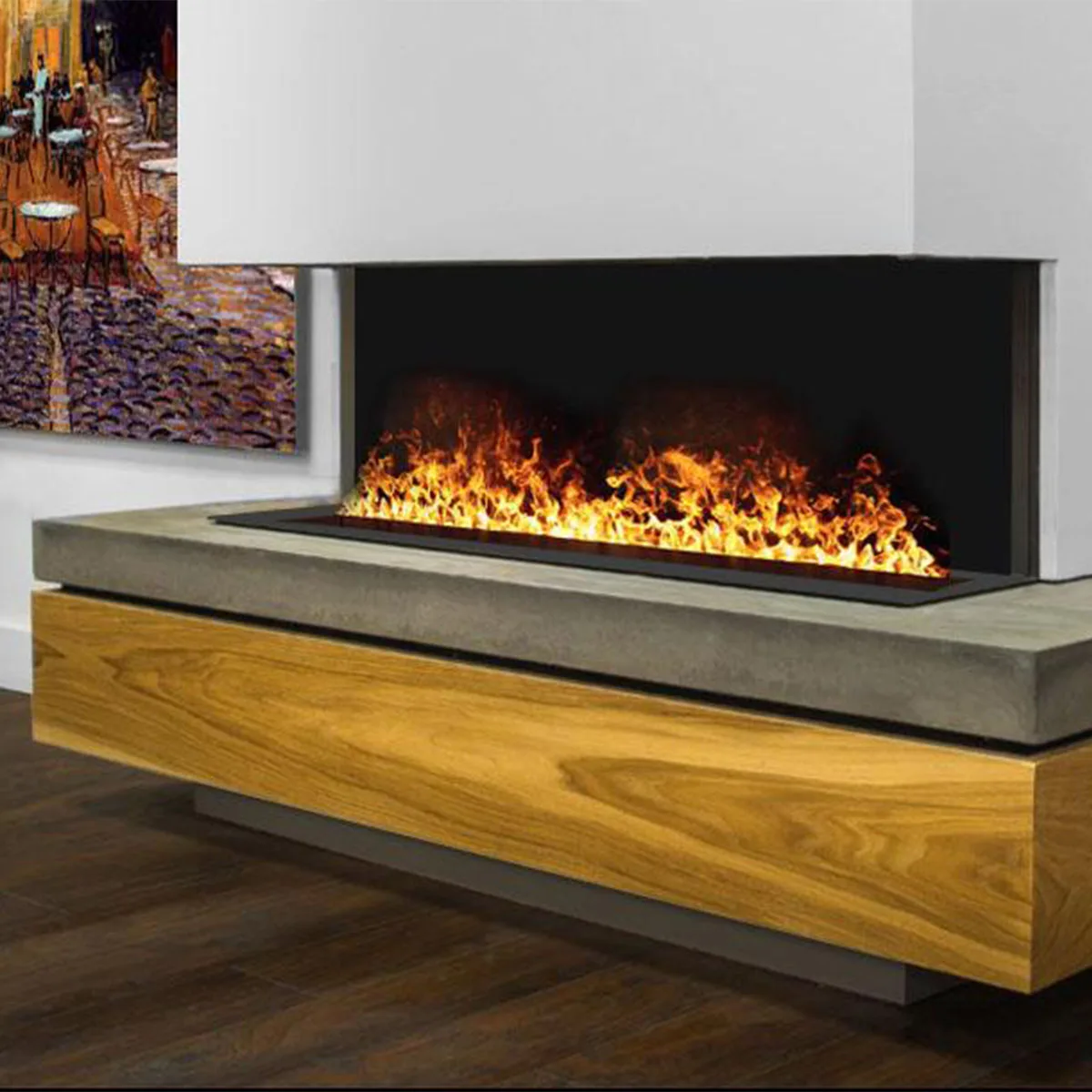 Inno-Fire 24 inch 3d wasser kamin Decorative 3d Flame Indoor Recessed