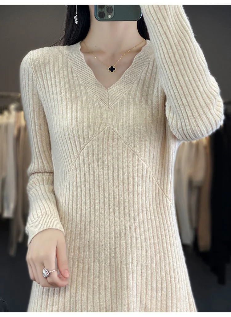 

Knee Length Pullovers Christmas Sweaters Jumpers Women Fashion Chunky Autumn Moda Unisex Fair Isle Sleeve Splice Cinch Fitting