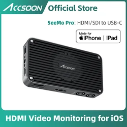 Accsoon Seemo Pro SDI In & Loop out HDMI In USB-C to iOS 1080PHD Video Adpter iPhone iPad Charging Realtime Monitoring Recording