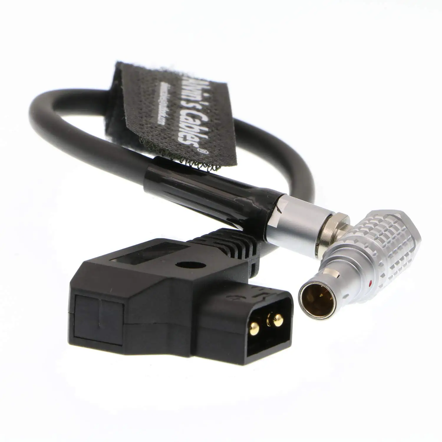 Alvin's Cables 4 Pin Male Right Angle to D-tap Power Cable for Hollyland Cosmo 400 Wireless Video Transmission System