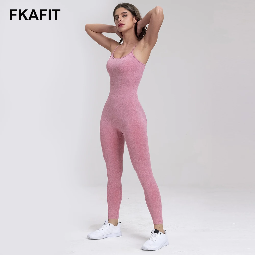 

Women Yoga Cami Sports Unitard Romper One Piece Padded Sleeveless Workout Jumpsuits