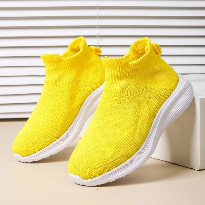 Girls' Socks and Shoes High-top Children's Elastic Cross-border Shoes Men's and Women's Casual Casual Sports Shoes