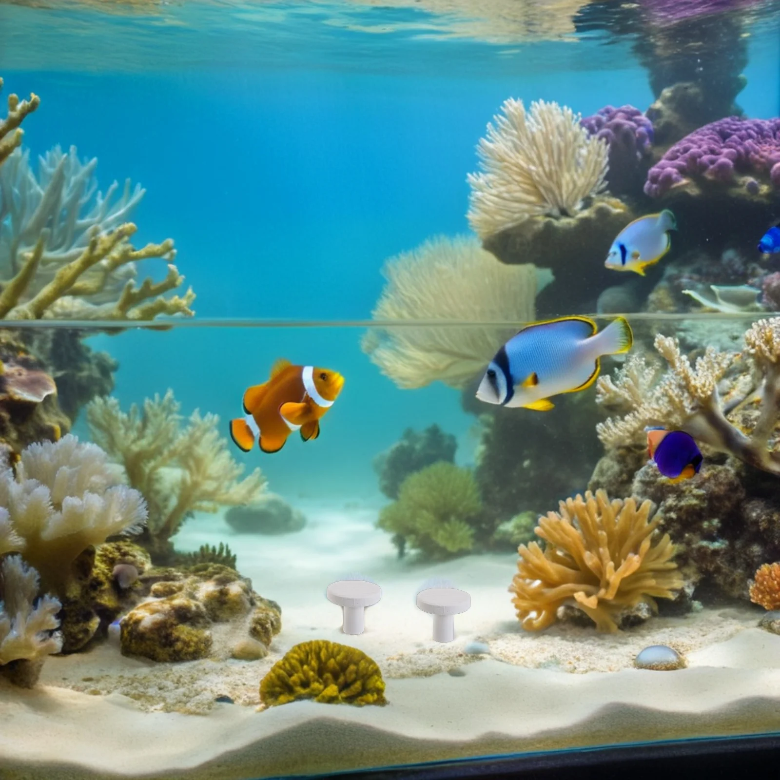 25pcs Aquarium Coral Stand Reef Holder Frag Plug Ceramic Rack Fish Tank T Shaped Coral Support Stand Reproduction Base Universal