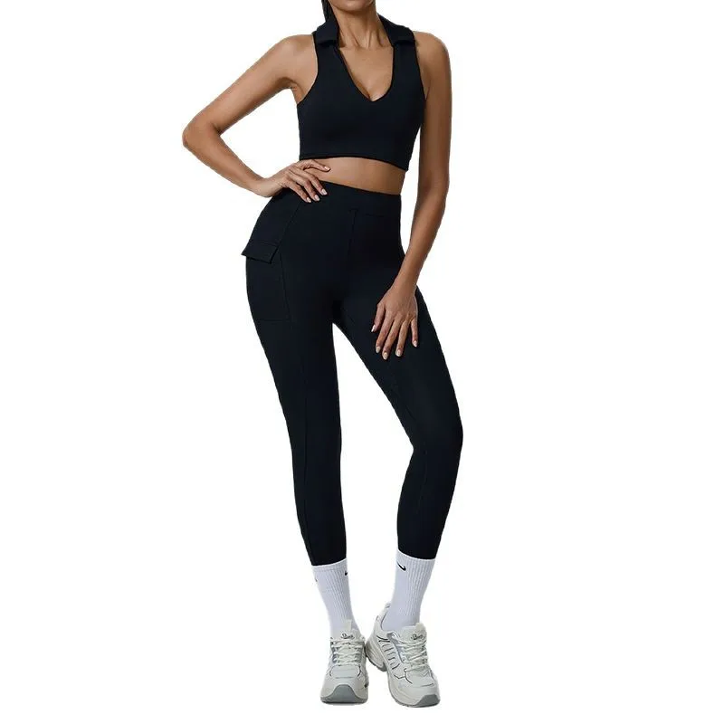Sexy Crisscross Back Sports Bra & High-Waisted Quick-Dry Yoga Pants Set Butt-Lifting Gym Leggings with Breathable Fabric Workout