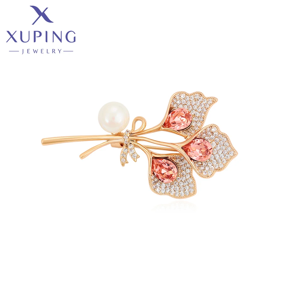 

Xuping Jewelry Fashion Flower Luxury Promotion Crystal Brooches for Women Girl Party Gift X000021148