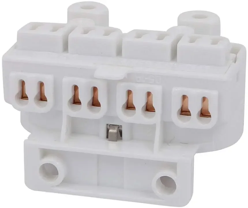 10PCS White 2G11 Lamp Holders H Tube Dedicated Lamp Holder U-tube Flat Four-pin Lamp Bases  Led Lighting Accessories