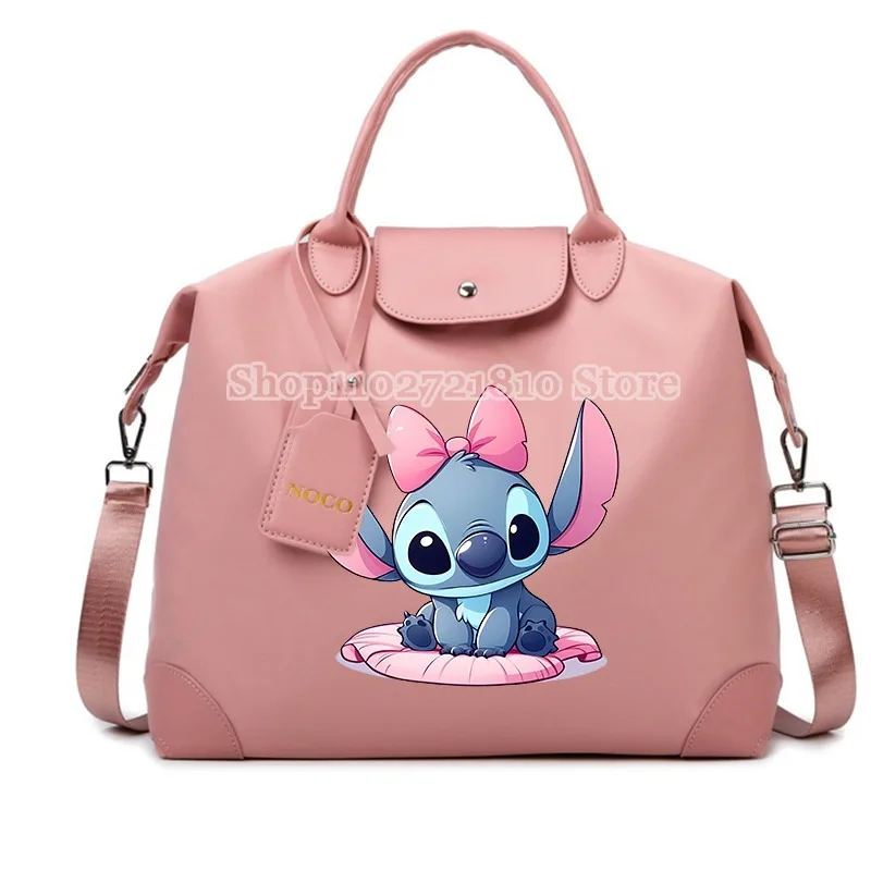 Stitch Disney Travel Tote Portable Lightweight Waterproof Large Capacity Leisure Gym Bag Anime Women Fashion Shoulder Bag Gift