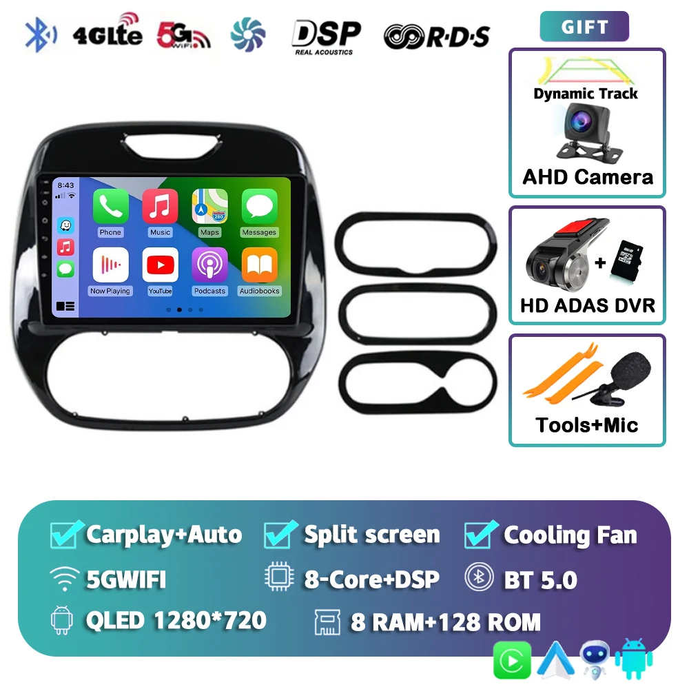 Android 15 Autoradio Voor Renault Kaptur Captur Clio Samsung QM3 2013 2014 2015 2016 Draadloze Carplay multimedia Android Auto 4G