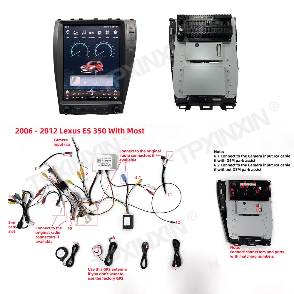 

Most Cost-effective 12.1" Car Radio For Lexus ES 2006-2012 Car Multimedia Video Player Stereo Auto GPS Navigation Carplay 4G DSP