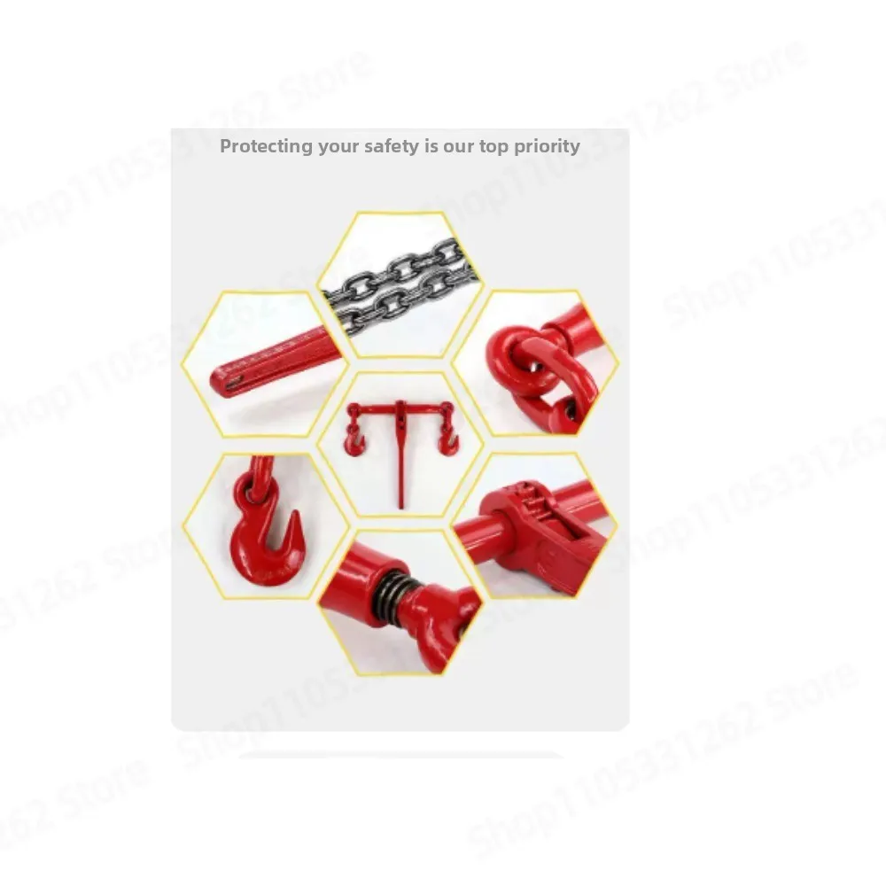 Heavy Duty Ratchet Load Binder Chain Tensioner for Truck Transport Cargo Tie Down