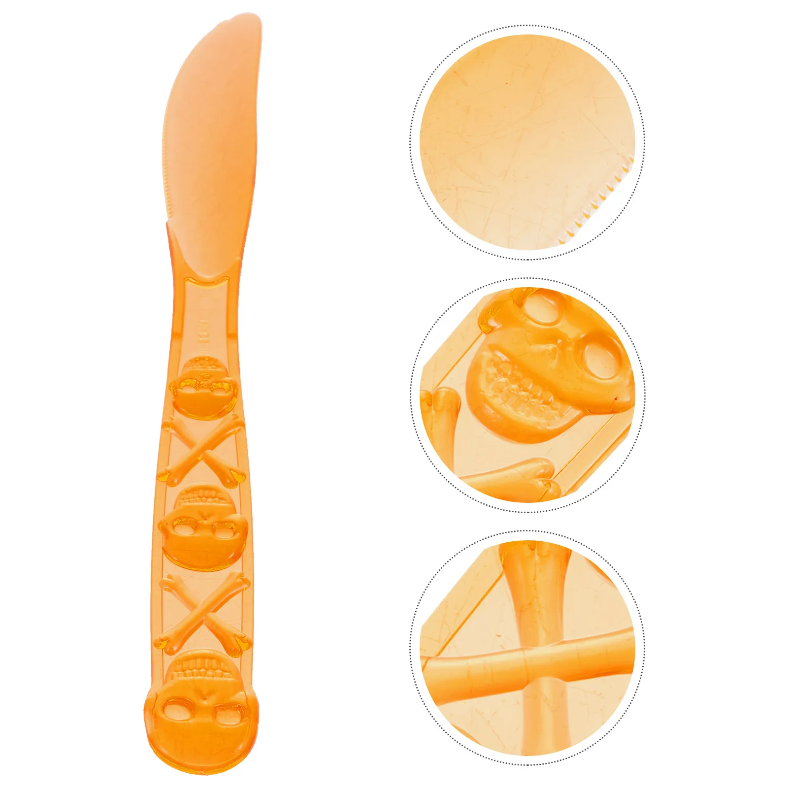 

12Pcs Halloween Plastic Skull Tableware Cutlery Party Serving Utensils Flatware Set Decorative Table Adornments Supplies