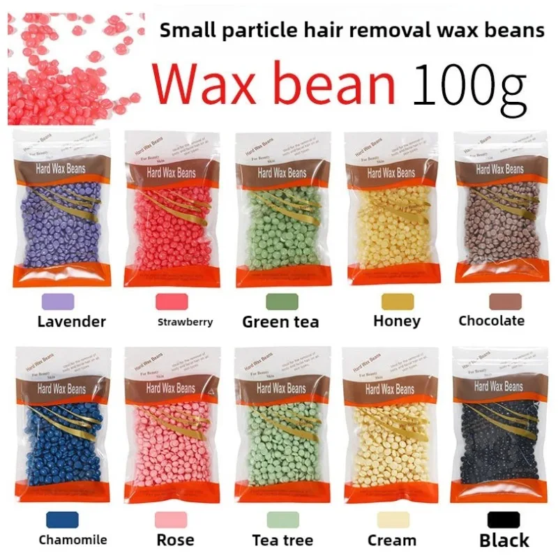 1 unidad/paquete, superventas, perlas de cera dura, partículas de cera sólida para depilación, 100 g, granos de cera dura para depilación, perlas depilatorias