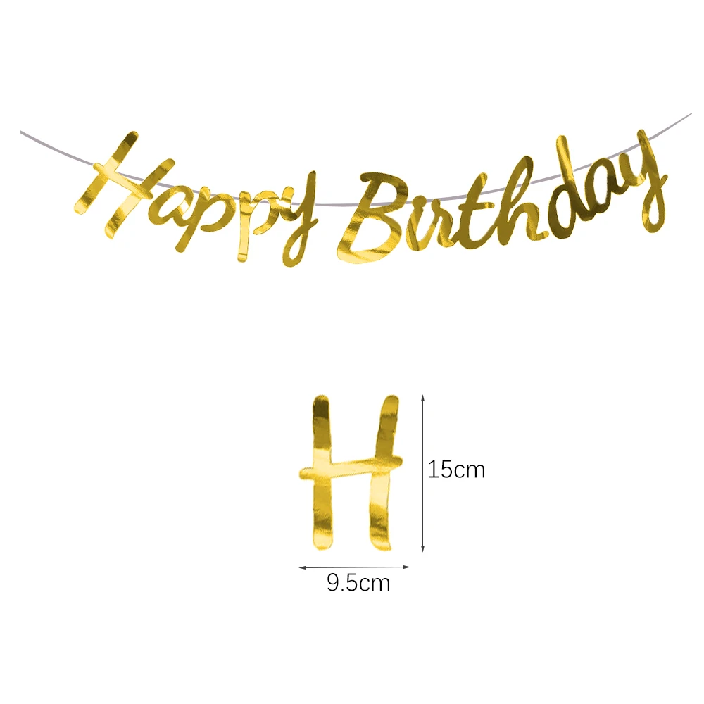 Schwarz Gold Geburtstag Einweggeschirr Set Pappteller Tassen Servietten Tischdecke Erwachsene Alles Gute zum Geburtstag Party Dekoration Hochzeit – Detail 11