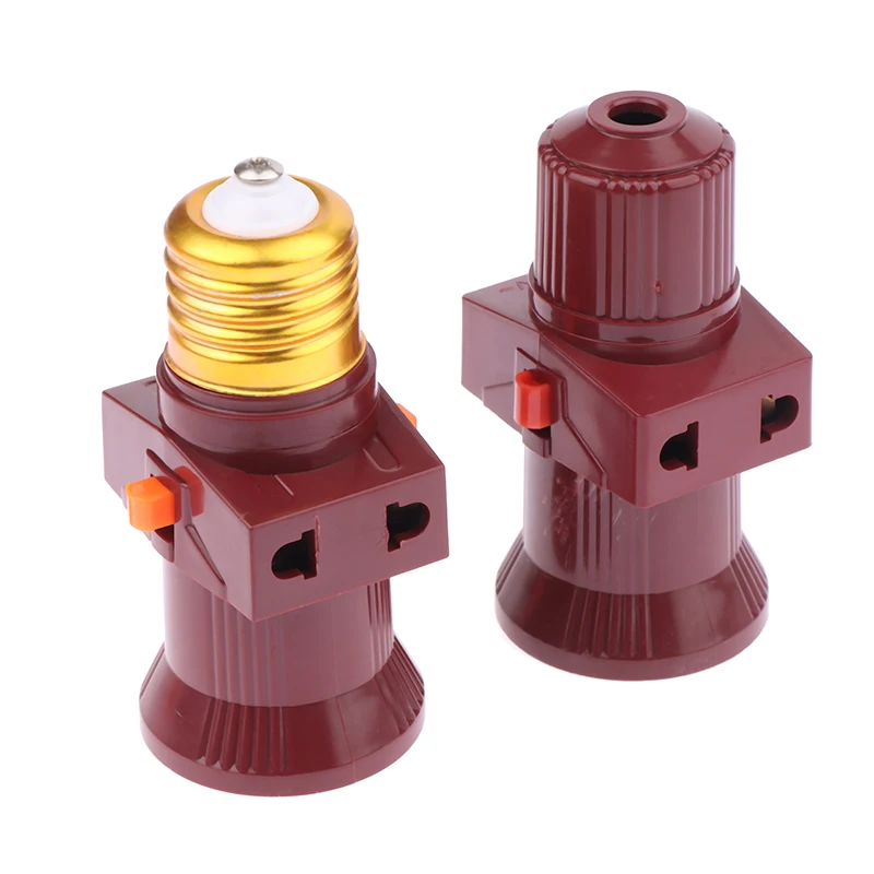 High Quality E27 Double Screw Multi-purpose Socket Switch Lamp Holder Plug Socket Lamp Base Lighting Accessories 110V-240V New