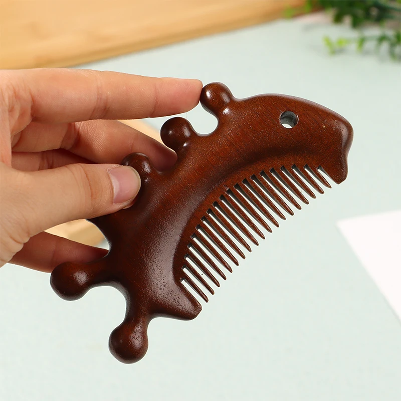 

Sandalwood Massage Comb Head Meridian Scalp Comb Face Eye Shoulder Neck Scraping Treatment Hair Loss Anti-static Wide Tooth Comb