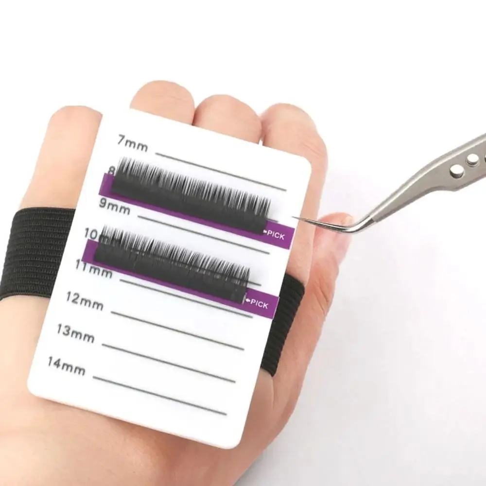 Paleta organizadora de extensión de pestañas acrílicas, soporte de pestañas postizas con cinturón ajustable, herramientas de paleta de exhibición de pestañas