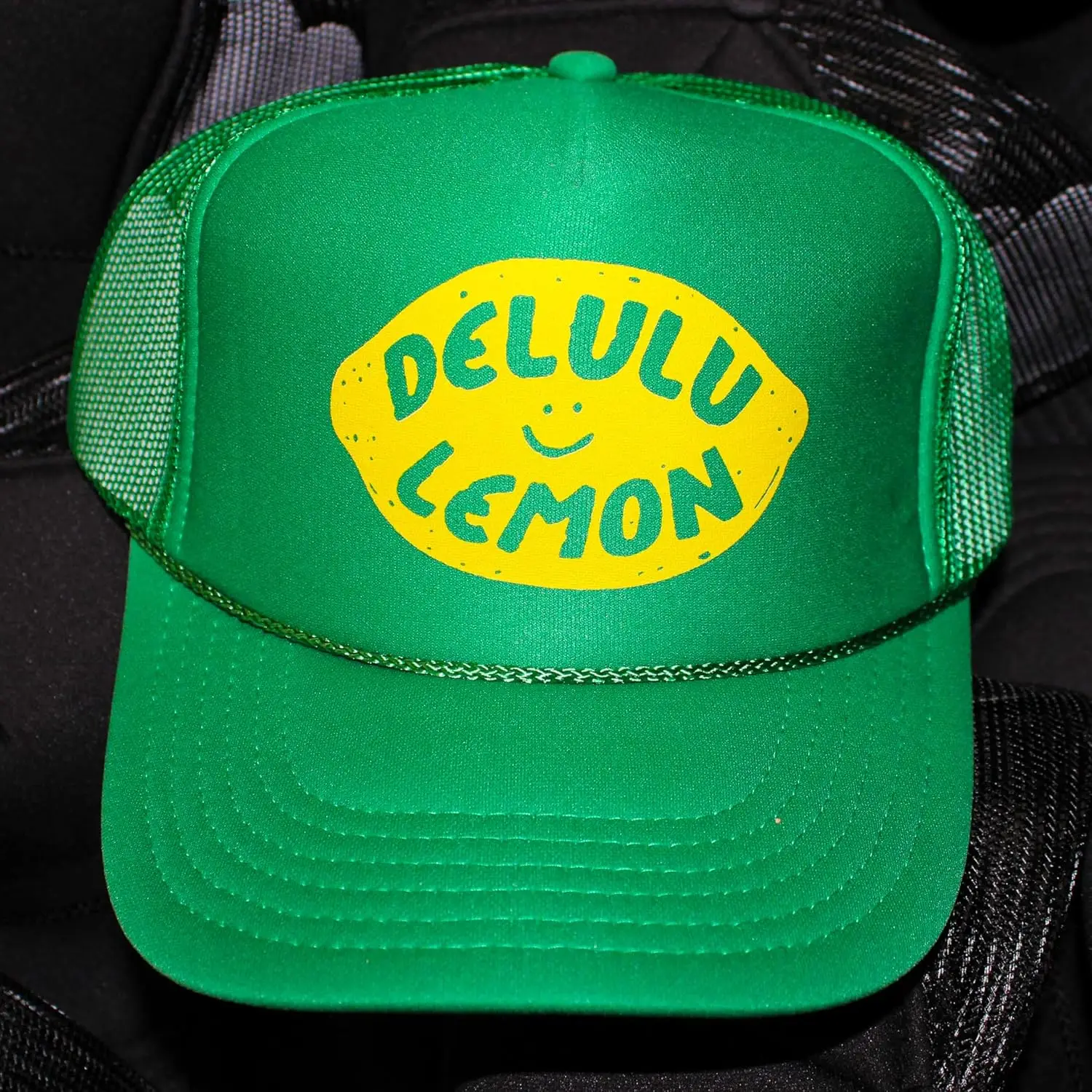 Delulu Lemon Trucker Hat |   Винтажная фруктовая пастушка в стиле вестерн, забавное деревенское лето |   Кепка Snapback из пенопласта премиум-класса для мужчин и женщин