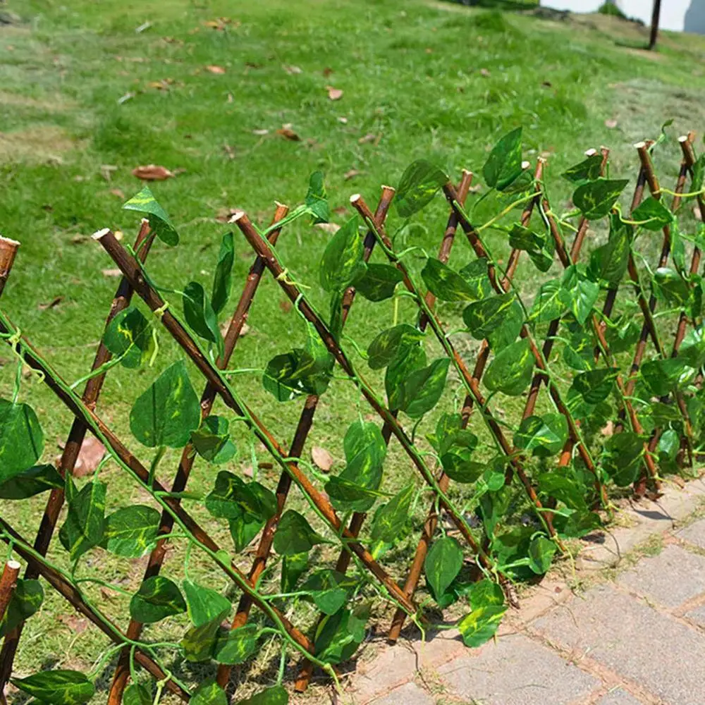 Garden Trellis Expandable Plant Support Willow Lattice Fence Telescopic Wooden Landscaping Fence Courtyard Garden Gorgeous