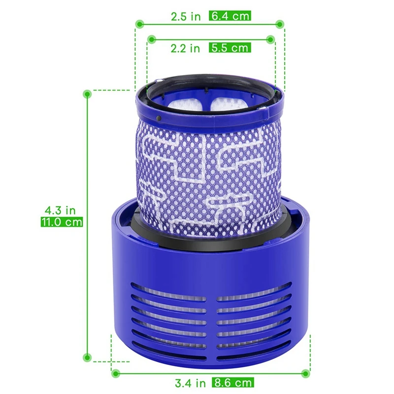 อะไหล่แผ่นกรอง HEPA สำหรับเปลี่ยน V10 Dyson อะไหล่เครื่องดูดฝุ่นอะไหล่ทดแทน DY-969082-01