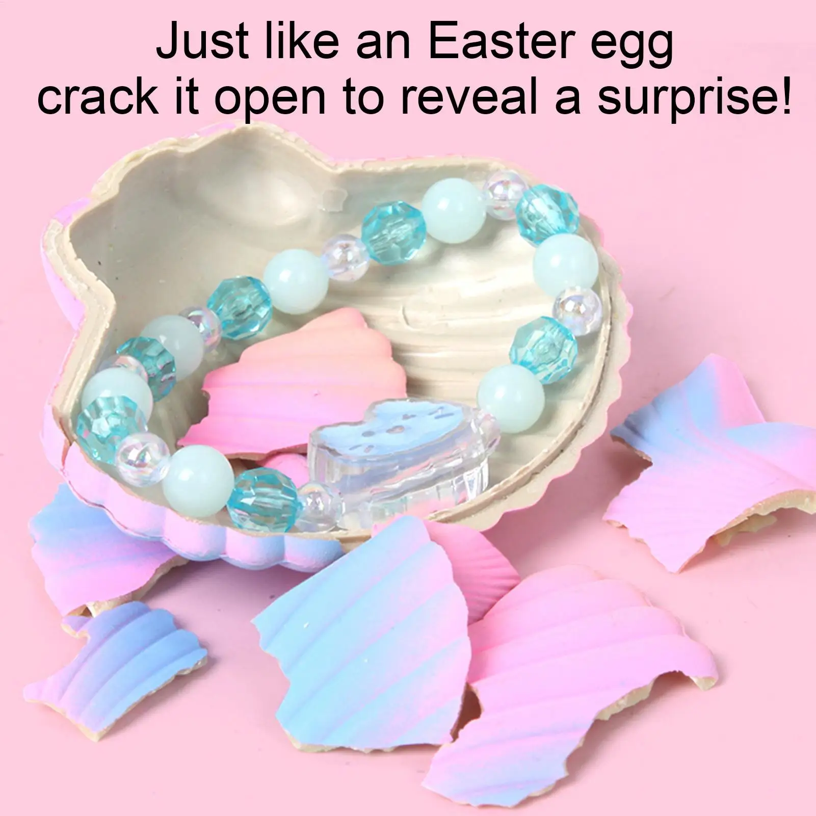 Braccialetti con perline per bambini Comodo braccialetto con conchiglia imbevuta d'acqua per bambini Fascino da polso regolabile Ricerca di gioielli di moda