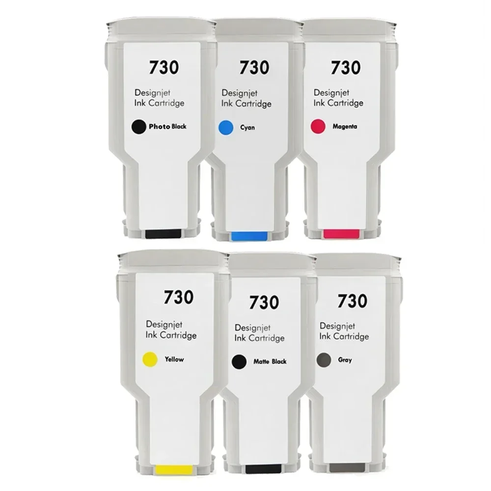 

HP730 DesignJet Cartridge for HP 730 Printer Cartridges for HP T1600 T1600dr T1700 T1700dr T2600 T2600dr with Ink with Chip