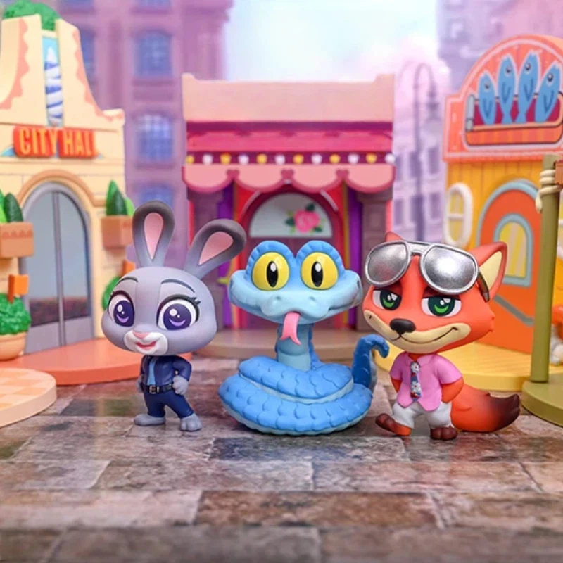 

Горячие игрушки Zootopia 2, сцена Cosbi, слепая коробка, мини-фигурка Джуди Ника, декоративные настольные украшения, коллекционные подарки-сюрпризы