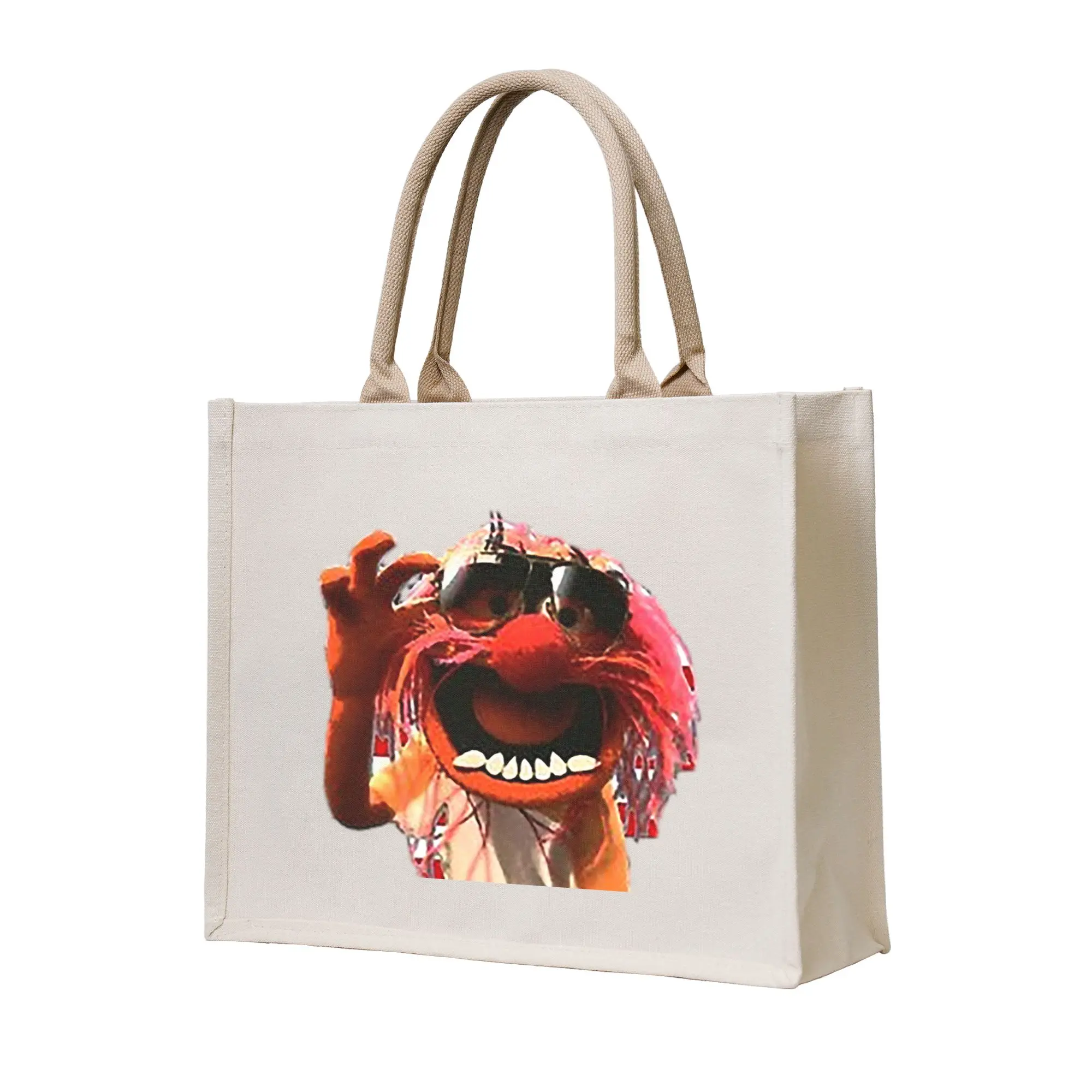 

Сумки для покупок Animal Drummer, холщовая складная сумка-тоут для девочек, дорожная сумка через плечо