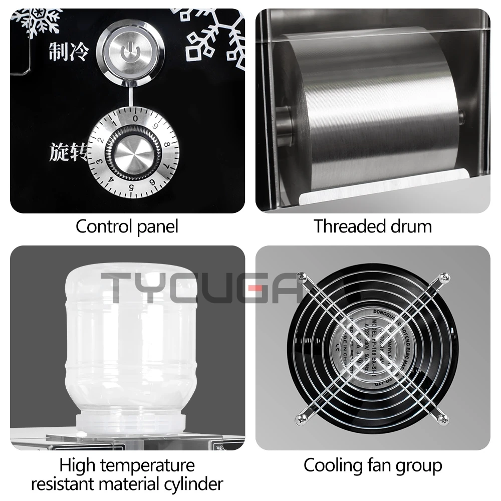 Corea Bingsu Fiocco di neve Dispositivo per la rasatura del ghiaccio 360W 3L Macchina per il ghiaccio Macchina per il rasoio da neve Europa Russia Messico con spedizione refrigerante