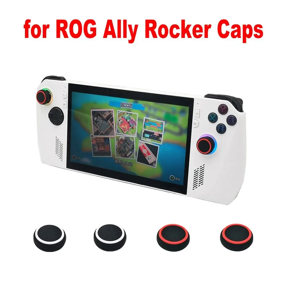 4 Pcs Rocker Caps Silicone Joystick Cover Handheld Console Game Controller Stick Thumb Analog Grip Anti Slip For Asus ROG Ally