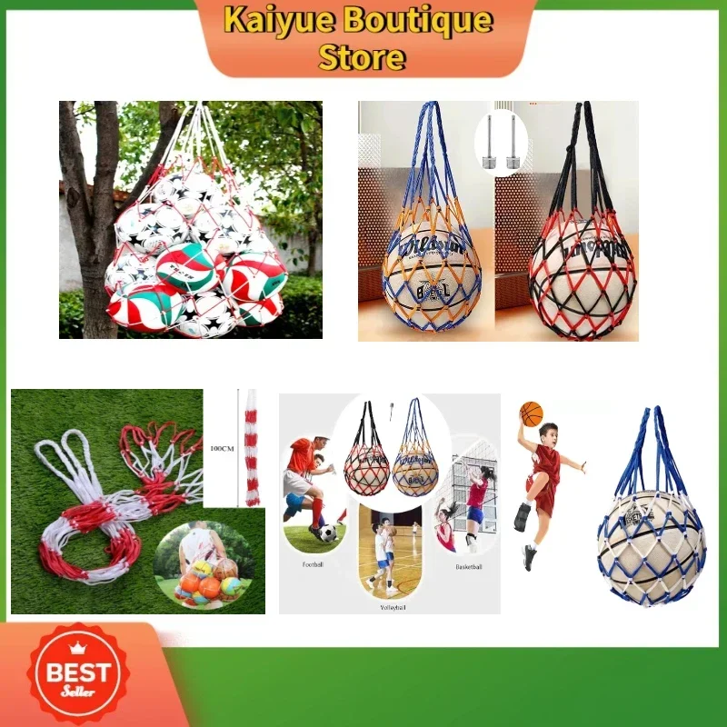 ถุงตาข่ายบอลแบบพกพาหลากสี, ถุงตาข่ายบาสเก็ตบอล, ถุงเทนนิสไนลอน, ฟุตบอล, วอลเลย์บอล, ตาข่ายบอลกีฬา, เพิ่มเข็มบอล