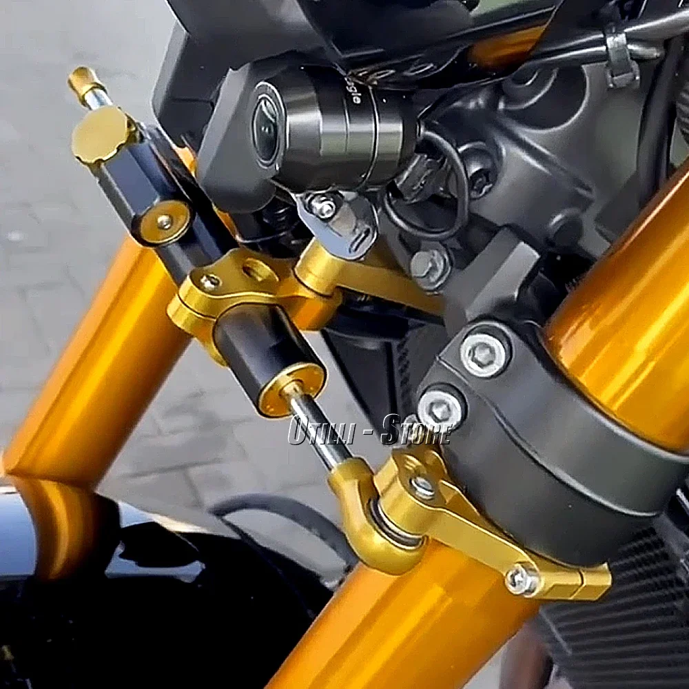 Motorcycle Steering Damper Bracket Stabilizer Support For YAMAHA MT 09 MT09 SP 2021 2022 2023 Speed Wobble Safety Accessories