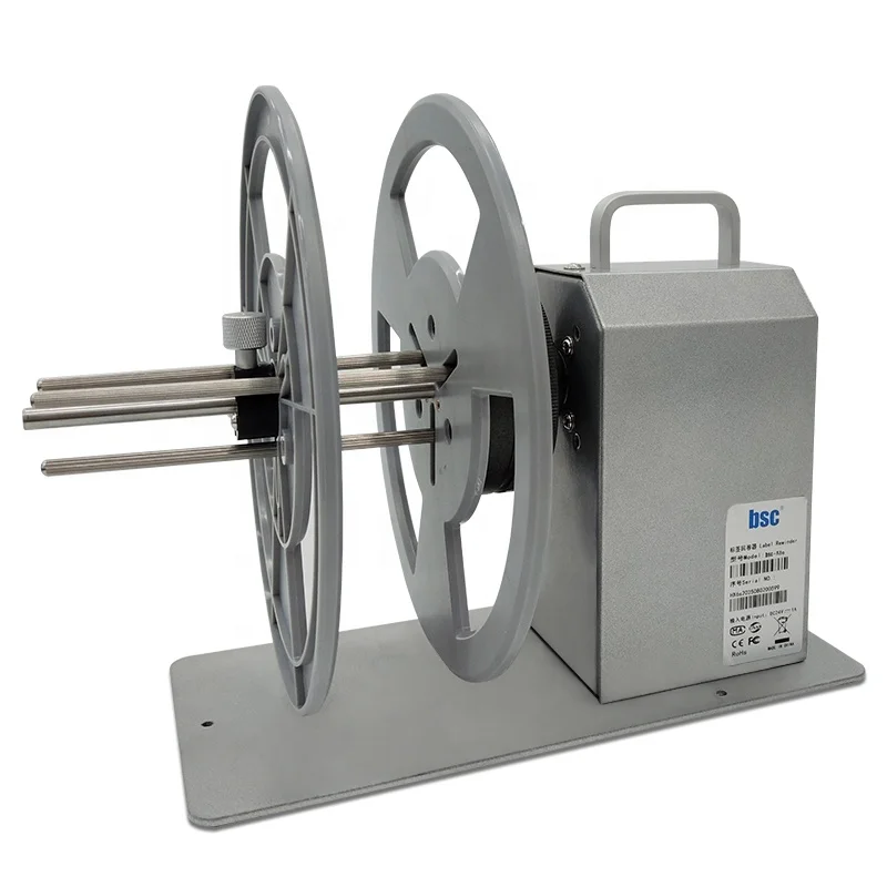 Adjustable Core Label Rewinding Machine BSC-X6S Barcode Label Rewinder Label Printer Rewinder