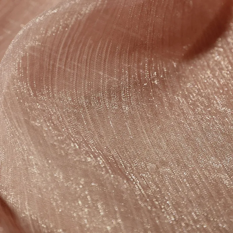 

Sheer Sparkling Chiffon Fabric Soft Mesh Gauze Wedding Dress Decor Good Quality for Sewing Transparent Corsets Dress