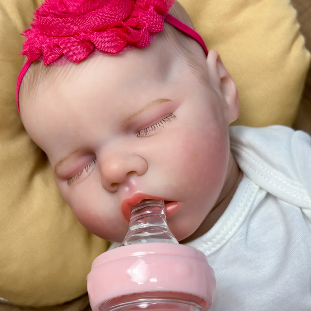 Muñeca Reborn de vinilo de 18 pulgadas |   Linda expresión realista, características exquisitas y extremidades móviles |   Caja de color empaquetada.