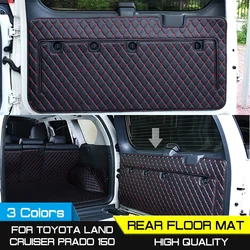 For Toyota Land Cruiser Prado 150 2010-2018 Cargo Rear Trunk Tailgate Tail Gate Door Mat Cover Floor Carpet Mud Pad Kick Tray