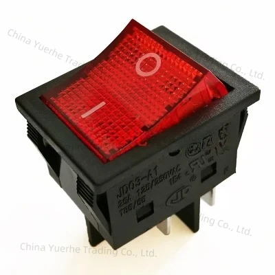 

JD03-A1 25A 125/250VAC red and green four type rocker switch
